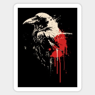 bloody crow Sticker